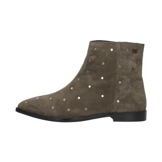 Lazamani Danka Enkellaarsjes Plat - Dames - Enkellaarsjes - Beige - 41 EU - Schoenen
