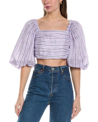 Sandro Linen-Blend Top