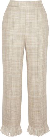 Adam Lippes fringed linen trousers - women - Linen/Flax/Silk/Viscose - 4 - Neutrals
