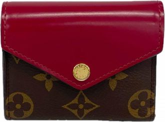 Louis Vuitton Brown Fuchsia Wallet (Tri-Fold) (Pre-Owned)