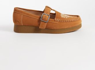 Clarks Clarks - WallabeeEVO - Scarpe T-bar in camoscio color zenzero-Arancione