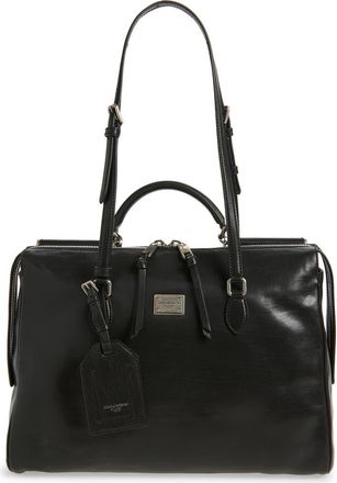 Dolce & Gabbana Large Rumble Leather Satchel in 80999 Nero at Nordstrom