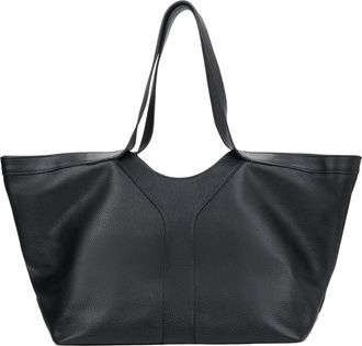 Estro & Luminara Premium Italiaanse Leren Shopper Tas - Dames - Shoppers - Zwart - ONE Size - Leer - Tassen