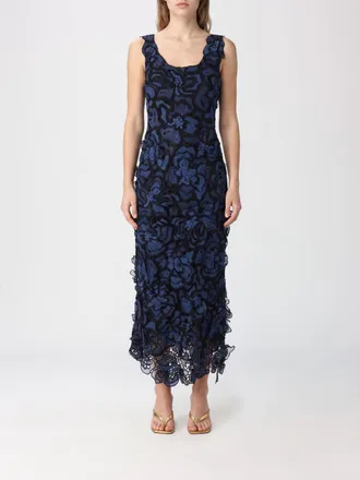 SIMKHAI Off-the-Shoulder Floral Lace Midi Cocktail Dress