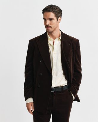 GANT Men Velvet Suit Jacket (54) RICH BROWN