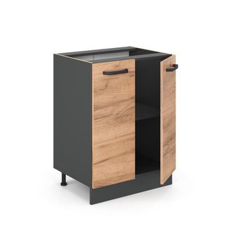 Vicco Mobiletto Base Cucina R-line, Quercia Dorata, 60 Cm Senza Piano Di Lavoro Vicco