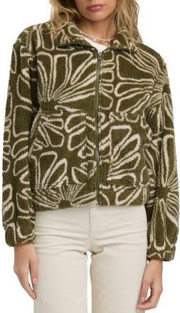 Billabong First Light Faux Shearling Jacket in Martini Olive at Nordstrom Rack, Size X-Small