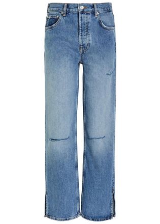 Anine Bing Roy Distressed Straight-leg Jeans - Denim - 27 (W27 / UK8-10 / S)