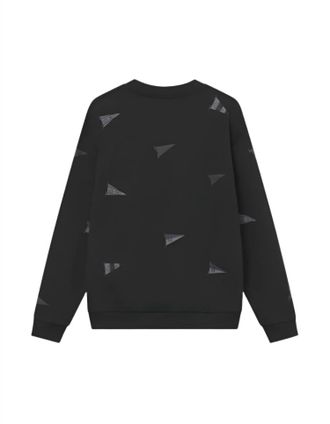 Les Deux Mens Flag Long Sleeve Sweatshirt In Black