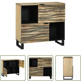vidaXL Credenza rustica - Credenza Marrone 80 x 33 x 75 cm legno massello di mango