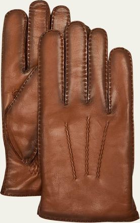 Agnelle Mens Patina Leather Gloves