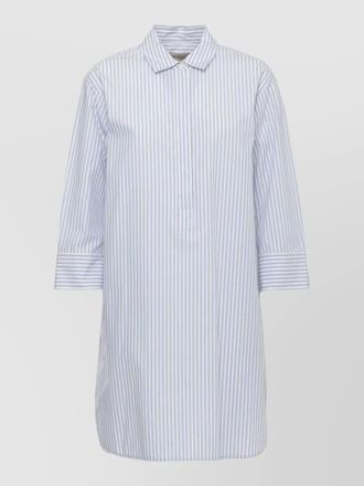 Woolrich striped cotton dress knee length sleeves