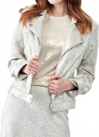 Insight Metallic Moto Jacket In Silver