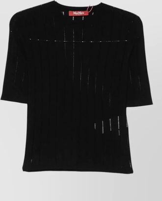 Max Mara silk wool slim-fit crewneck sweater