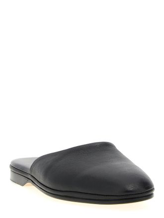 Brioni Womens Black Calfskin Mules