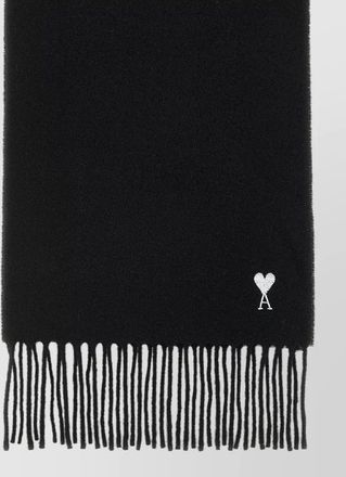 Ami wool fringed scarf