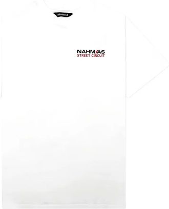 Nahmias x Feature Street Circuit T-shirt con stampa - Bianco
