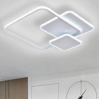 Trade Shop Trade Shop - Copy Of Plafoniera Led 32 W Rettangolare Oro Design Moderno Lampadario A Soffitto 50224