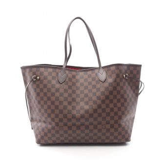 Louis Vuitton Brown Damier Canvas Coated Canvas Leather Handbag Tote Bag (Pre-Owned)