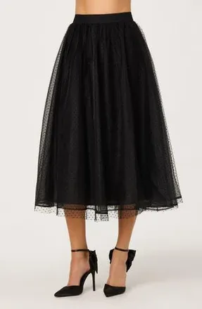 ASTR the Label Lela Tulle Skirt in Black at Nordstrom Rack, Size Small