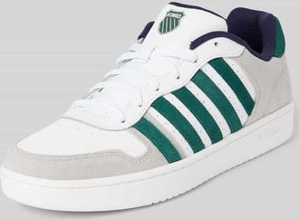 K-Swiss Ledersneaker mit Logo-Print Modell Court Palisades in Weiss, Größe 42