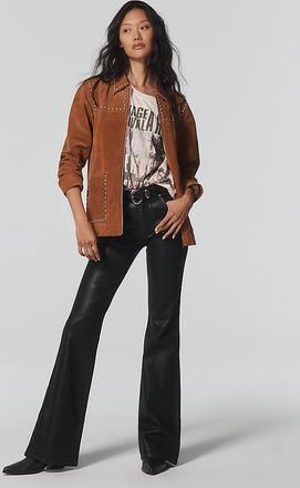 ASKK NY Bond Street High-Rise Coated Flare Jeans