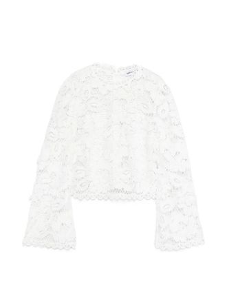 Self Portrait Crochet Lace Top