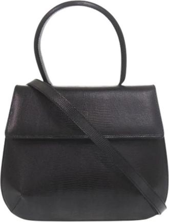 Ferragamo Pre-owned aq-216191 Handbag - Dames - Vintage Handtas - Zwart - ONE Size - Leer - Vintage