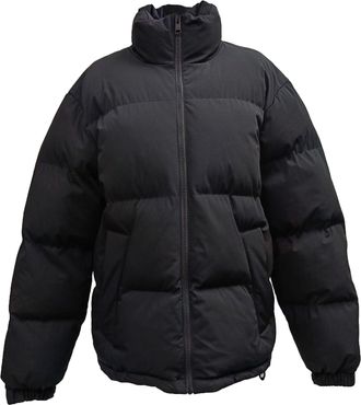 Sandro Sandro Zipped Quilted Down Jacket in Black Polyamide