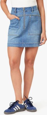 Habitual Utility Pocket Denim Miniskirt in Cove at Nordstrom, Size X-Large
