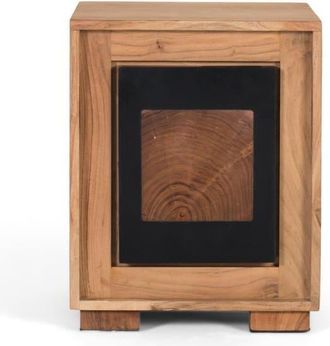 Giner&Colomer Mesita de noche fabricada en madera de mango