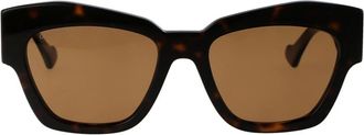 Gucci Sunglasses, female, Brown, Size: 55 MM Cat Eye Sunglasses