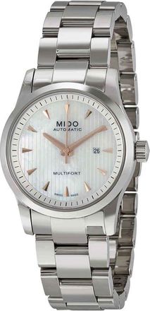 Mido Multifort Automatic Mother of Pearl Dial Stainless Steel Ladies Watch M0050071110100