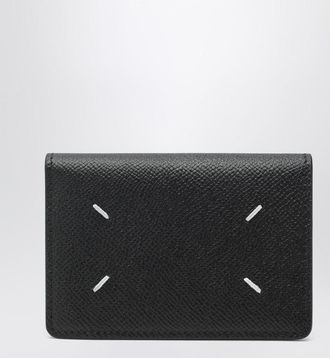 Maison Margiela Black leather credit card holder