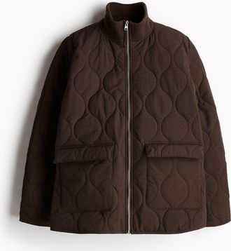 H&M Oversized Steppjacke - Brown