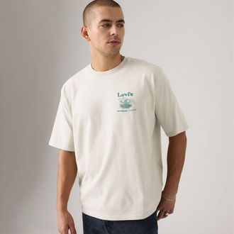 Levi's Half Sleeve Tee - Mens - L - Beige / Table Of Contents Egret Body