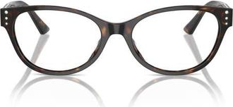 Jimmy Choo London 52mm Oval Optical Glasses in Havana /Demo Lens at Nordstrom