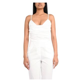 Patrizia Pepe Dames, Tops, Wit, Maat: M Katoen