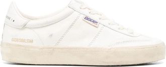 Golden Goose Witte Distressed Logo Sneakers - Dames - Sneakers - Wit - 36 EU - Leer - Schoenen