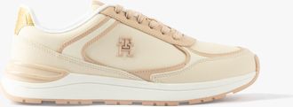 Tommy Hilfiger Casual Fashion Runner Womens Trainers Misty Blush - Beige Leather - Size UK 6.5