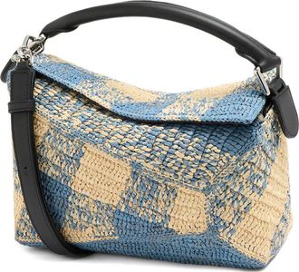 Loewe x Paulas Ibiza Borsa tote Puzzle Edge piccola - Blu