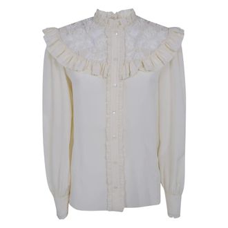 Chlo&eacute; Camicia Classica con Maniche Cadenti - - Blouses & Shirts - Donna - Bianco - S