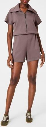 Spanx AirEssentials Half-Zip Romper in Smoke at Nordstrom Rack, Size X-Large