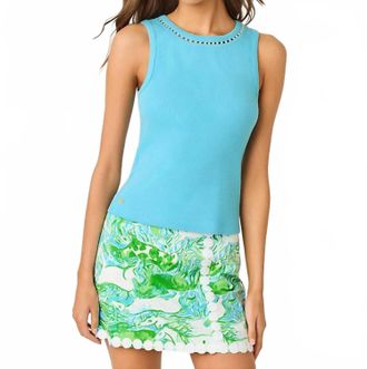 Lilly Pulitzer Vanna Knit Top In Capri Blue