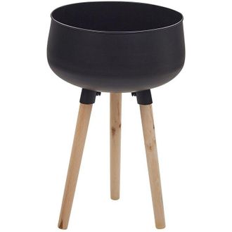 Beliani Beliani - Plant Stand Indoor Outdoor Flower Pot 35 x 35 x 55 cm Metal Black Agros