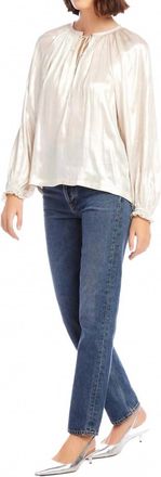 Fifteen Twenty Womens Willow Peasant Blouse In Beige