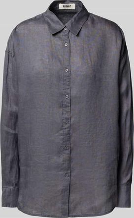 Ecoalf Hemdbluse aus reinem Leinen Modell DARIAALF in Anthrazit, Gr&ouml;&szlig;e S