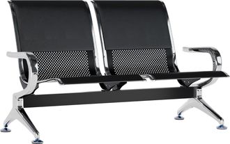 Clp Clp - Banco De Espera Para Aeropuerto Imitaci&oacute;n Cuero Negro/negro 2 Plazas