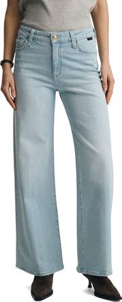 Mavi Paloma Wide Leg Jeans in Light Brushed Gold P at Nordstrom, Size 34 X 30