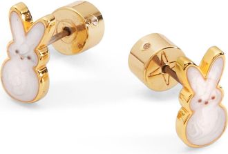 Alex and Ani Peeps Pearlized Bunny Stud Earrings in Gold at Nordstrom